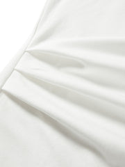Women's Cropped Ruched-Waist Cap-Sleeve T-Shirt