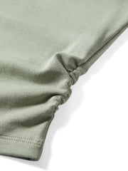 Women's Cropped Slim-Fit Antibacterial Mock-Neck T-Shirt