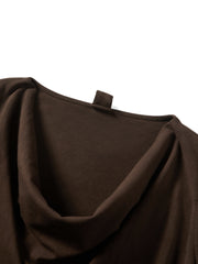 Women's Elegant Draped Collar Waist-Cinched Tank Top