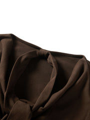 Women's Elegant Draped Collar Waist-Cinched Tank Top