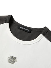 Women's Cropped Slim-Fit Contrast T-Shirt