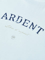 Women's Flocked Letter Print Relaxed T-Shirt