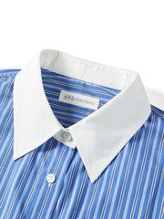 Women's Cropped Commuter Striped Shirt  [Available only in China]