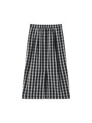 Women's Casual Plaid Camisole and Skirt Set