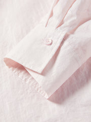Women's pink hooded long-sleeve shirt