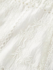 Women's Sleeveless V-Neck Lace Embroidered Top