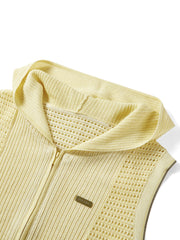 Women's Casual Hooded Hollow Out Knit Vest