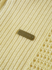 Women's Casual Hooded Hollow Out Knit Vest