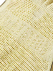 Women's Casual Hooded Hollow Out Knit Vest