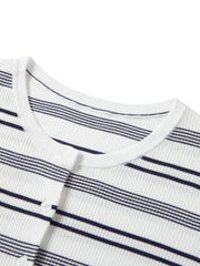 Women's Slim-Fit Striped Knit Cardigan  [Available only in China]