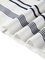 Women's Slim-Fit Striped Knit Cardigan  [Available only in China]