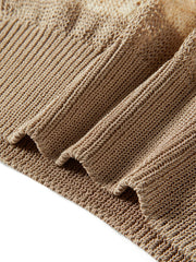 Women's striped color-block long-sleeve knit sweater