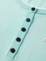 Women's Henley Neck Layered Look T-Shirt