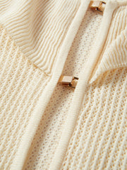 Women's Cropped Ruffle Knit Cardigan