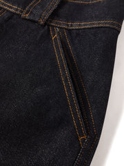 Women's High-Waist Straight-Leg Denim Shorts