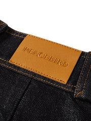 Women's High-Waist Straight-Leg Denim Shorts