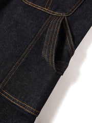 Women's High-Waist Straight-Leg Denim Shorts