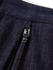 Women's A-line wide-leg denim shorts