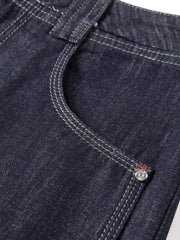 Women's linen A-line wide-leg denim mini skirt