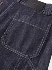 Women's linen A-line wide-leg denim mini skirt