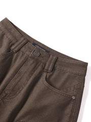 Women's casual high-waist A-line denim mini skirt