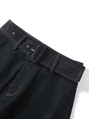 Women's High-Waist A-Line Denim Mini Skirt