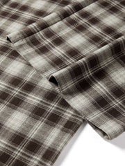 Women's Casual Plaid Wide-Leg Elastic-Waist Pants