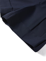 Women's High-Waist Shorts with Rolled Hem