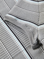Women's Striped Knit Polo with Side Slits