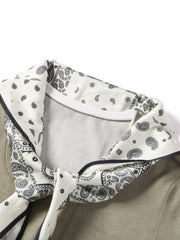 Women's short-sleeve U-neck knit top with scarf