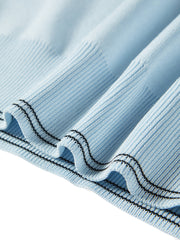 Women's Cap-Sleeve Polo Shirt with Detachable Scarf