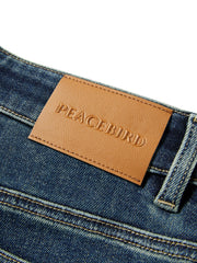 Women's Casual Denim High-Coverage Waistband Straight-Leg Pants