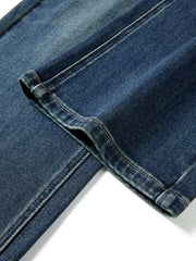 Women's Casual Denim High-Coverage Waistband Straight-Leg Pants
