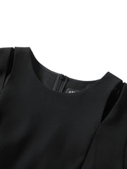 Women's Short Dress with Cutout Shoulders