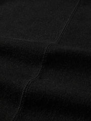 Women's Elegant Commuter Black Long-Sleeve Knit Dress