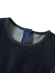 Women's Sleeveless A-Line Denim Dress