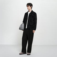 Men's Allover Jacquard Chenille Denim Jacket