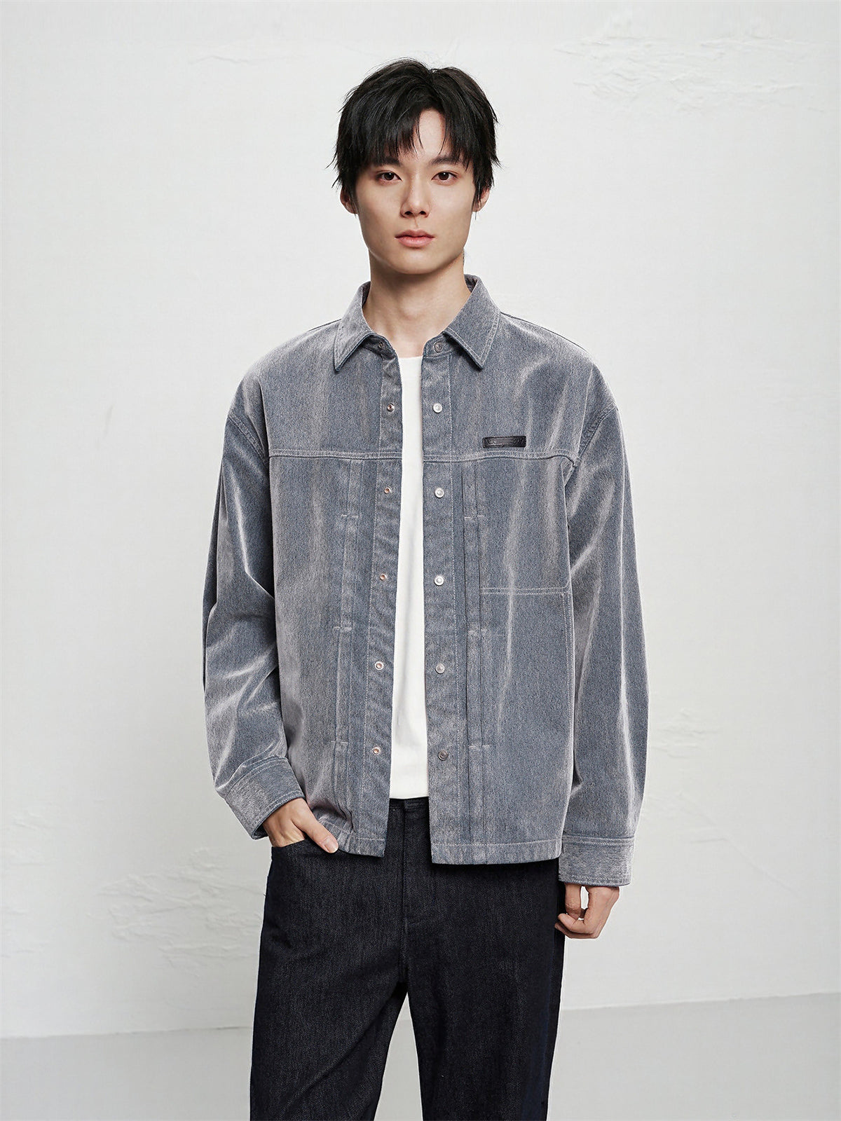 Men's Flocked Denim Jacket