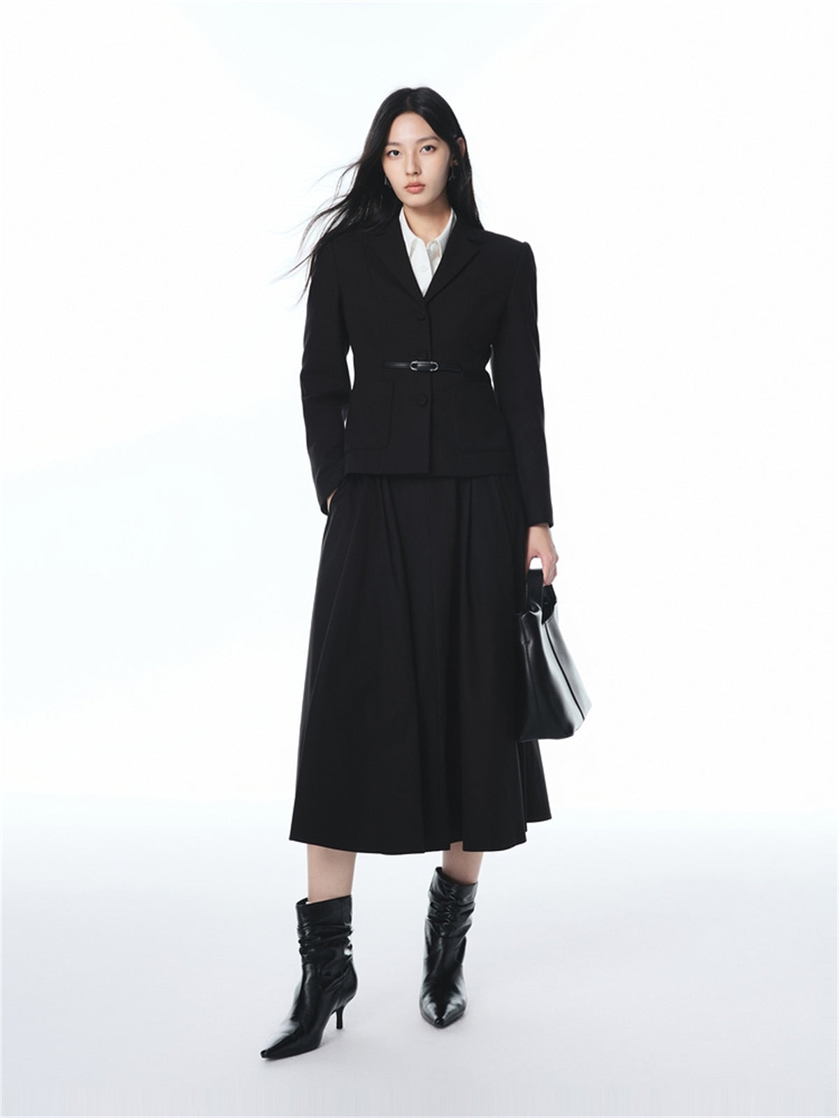 Women's Commuter Blazer with Detachable Belt
