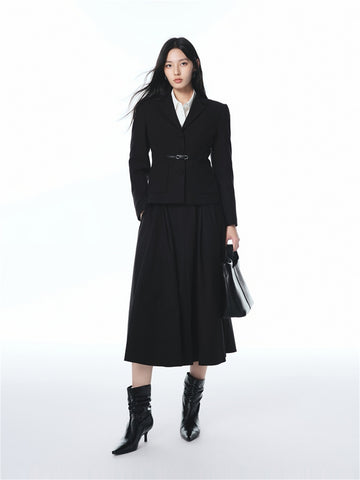 Women's Commuter Blazer with Detachable Belt