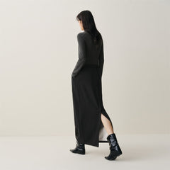 Women's Back-Slit Long Skirt