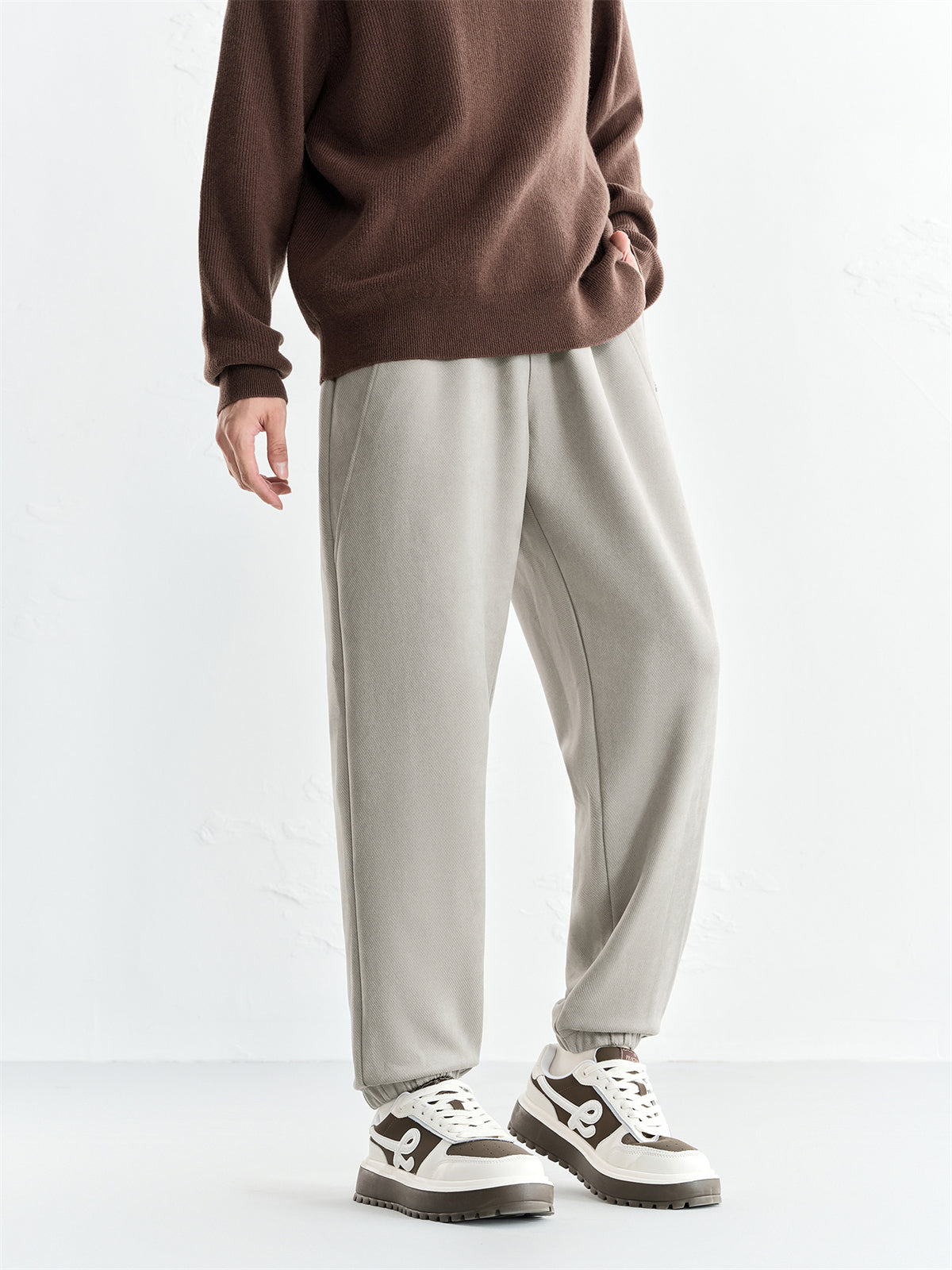 Men's Faux Suede Jogger Pants