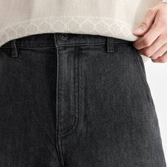 Men's Contrast-Panel Wide-Leg Jeans