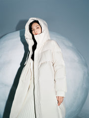 Women's Hooded Extra Long Warm Puffer Jacket