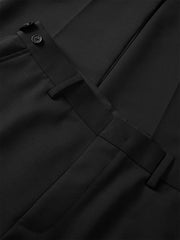 Men's Black Straight-Leg Dress Pants