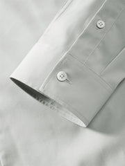 Men's Gray Embroidered Long-Sleeve Shirt