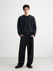Men's Solid Loose-Fit Casual Sweatshirt