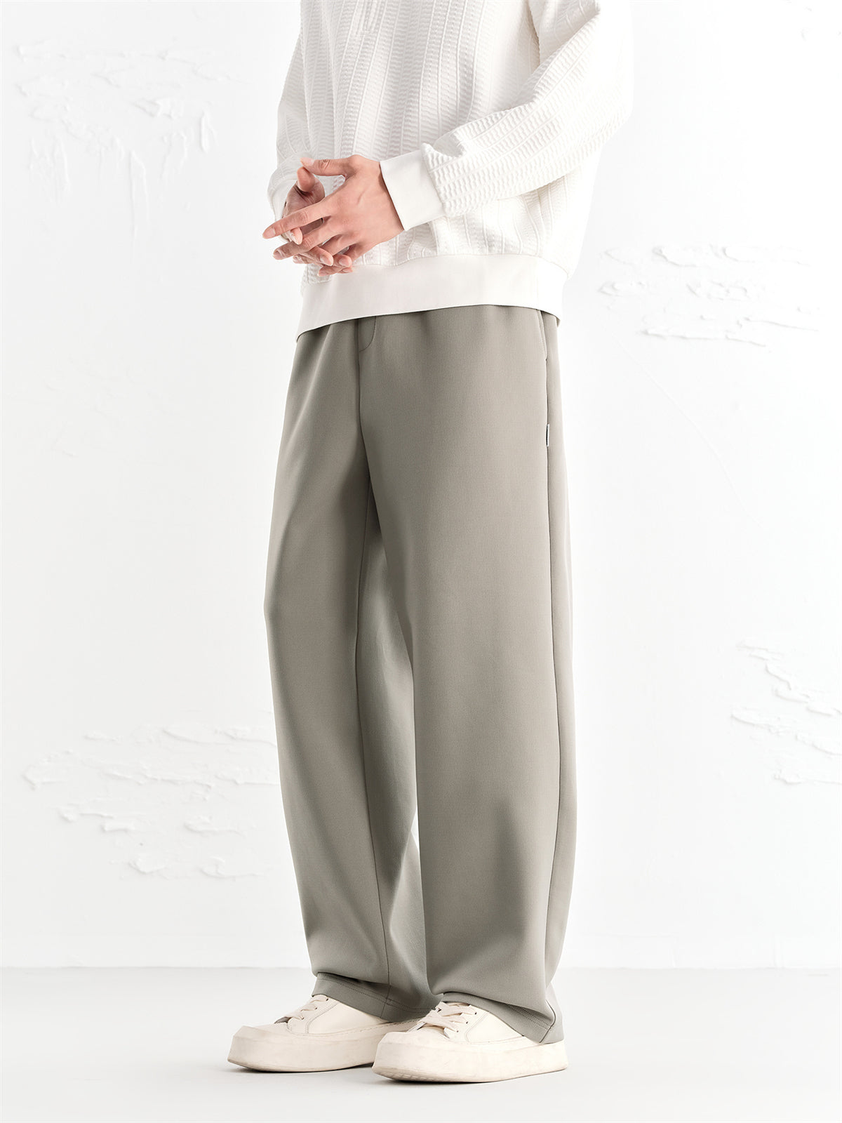 Men's Solid Straight-Leg Sweatpants