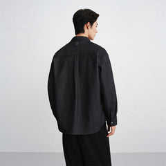 Men's Relaxed Shirt with Contrast Topstitching