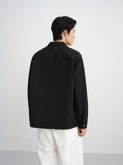 Men's Relaxed Checkerboard Jacquard Shirt